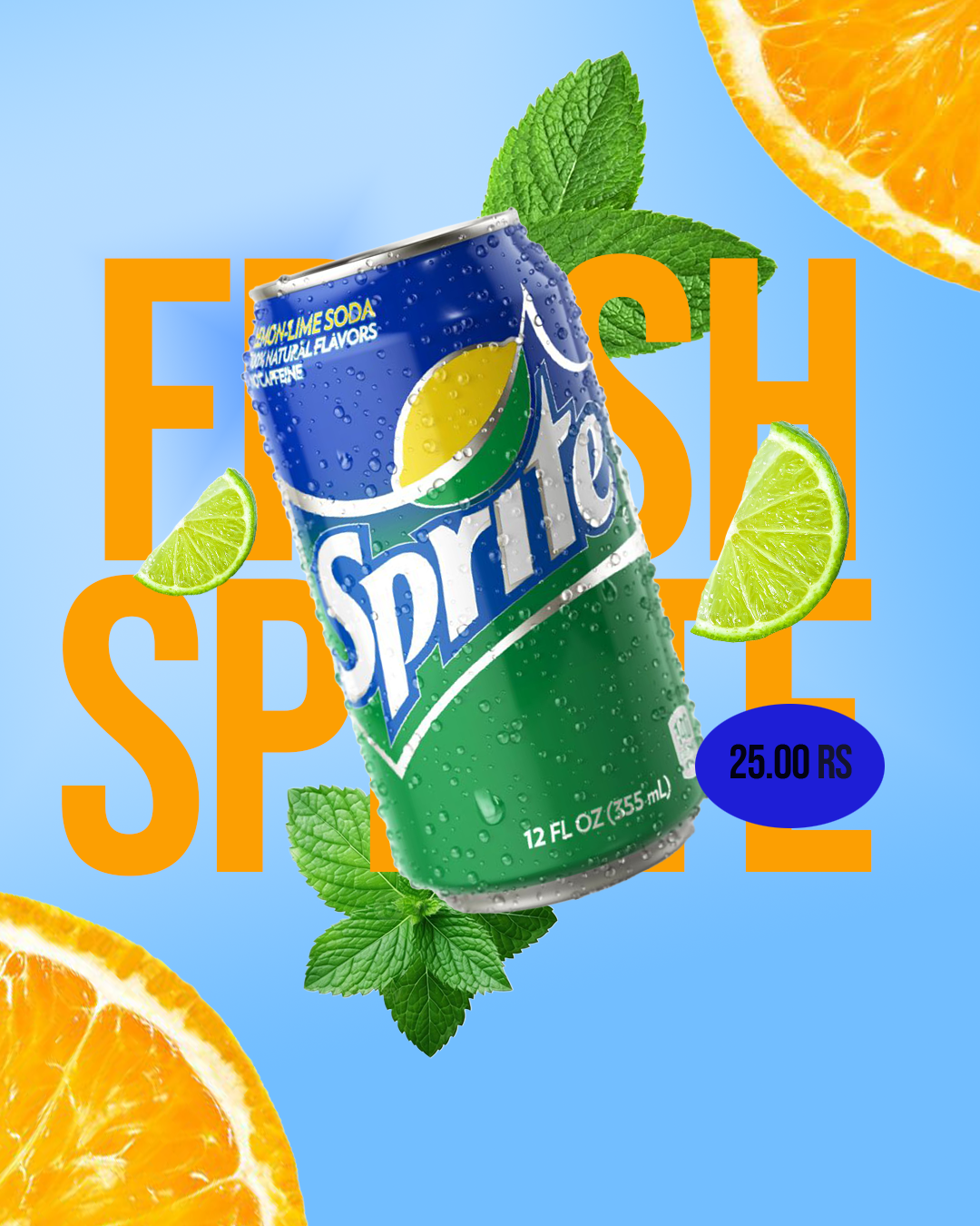 Graphic designer Anurag palakkal poster for sprite can